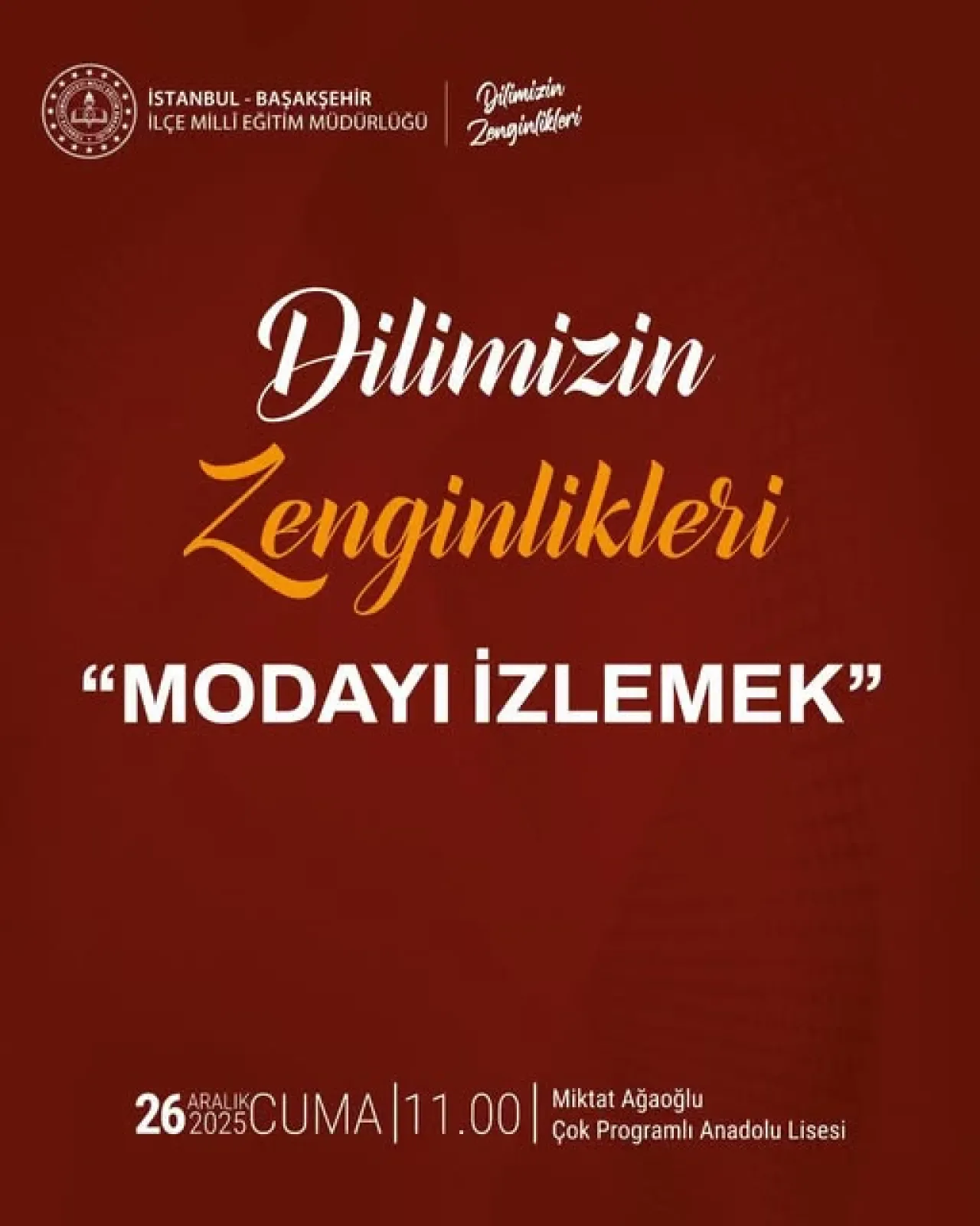 Başakşehir'de "Modayı İzlemek" Temalı Özel Program Düzenleniyor Başakşehir'de "Modayı İzlemek" Temalı Özel Program Düzenleniyor