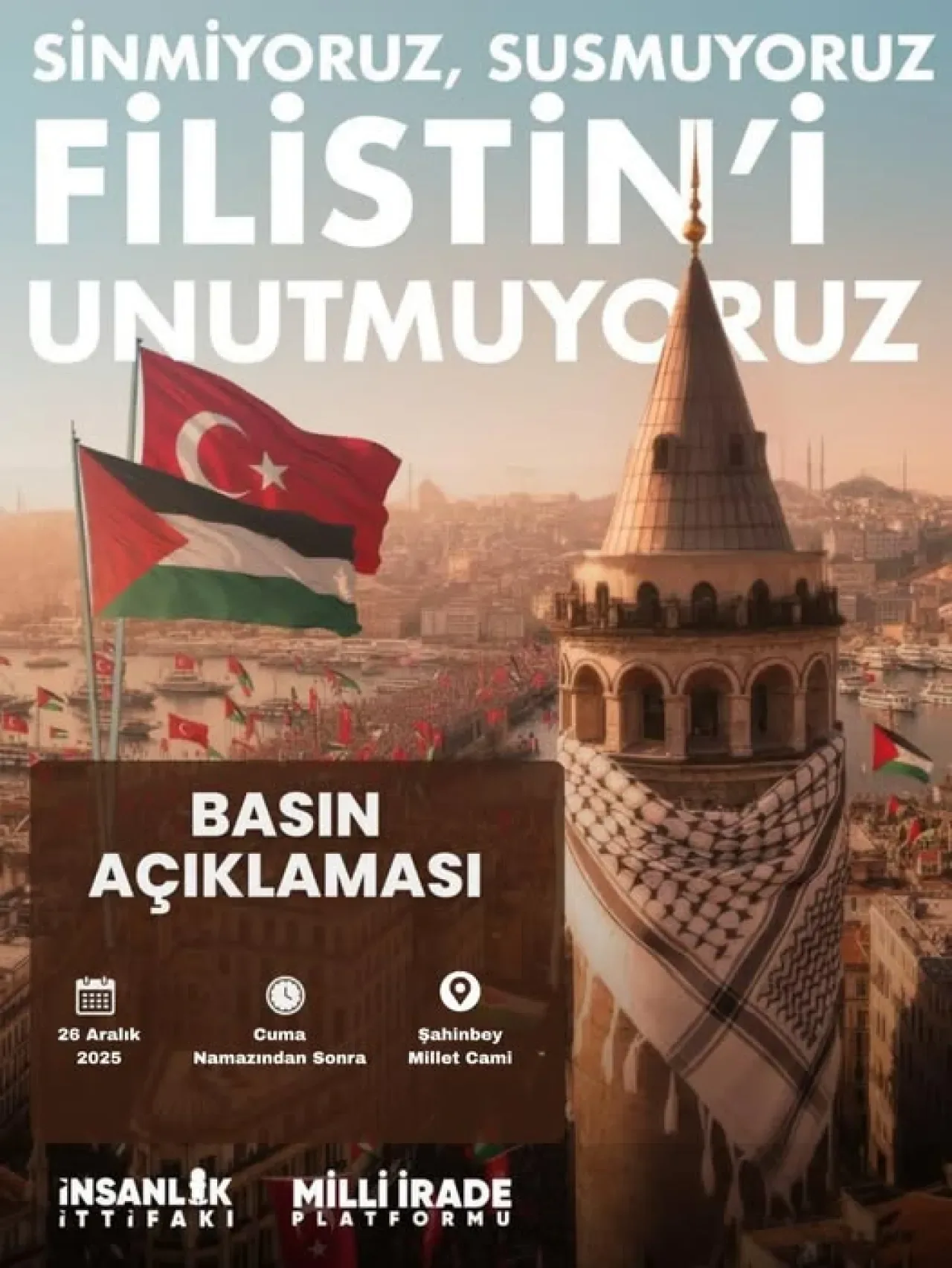 Şahinbey'den Filistin İçin Anlamlı Çağrı: "Nehirden Denize Özgür Filistin" Şahinbey'den Filistin İçin Anlamlı Çağrı: "Nehirden Denize Özgür Filistin"