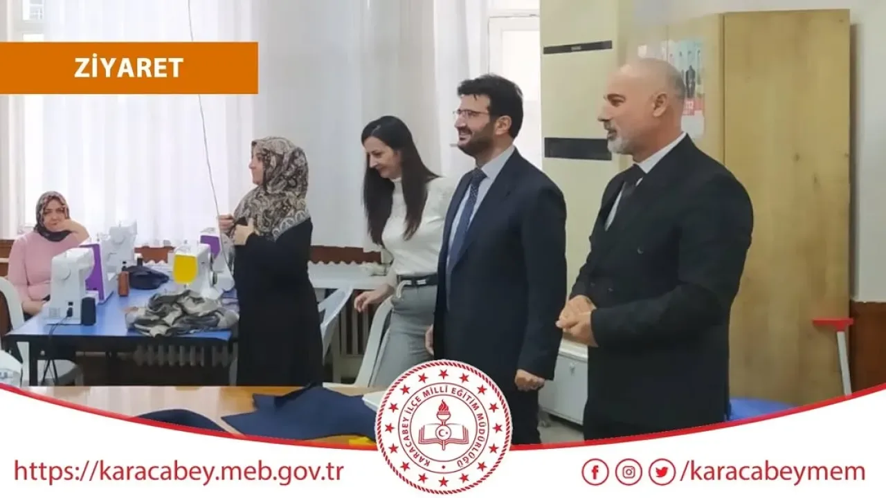 Karacabey'de Eğitimden Sorumlu İdareciler Halk Eğitimi Merkezi'ni Ziyaret Etti Karacabey'de Eğitimden Sorumlu İdareciler Halk Eğitimi Merkezi'ni Ziyaret Etti