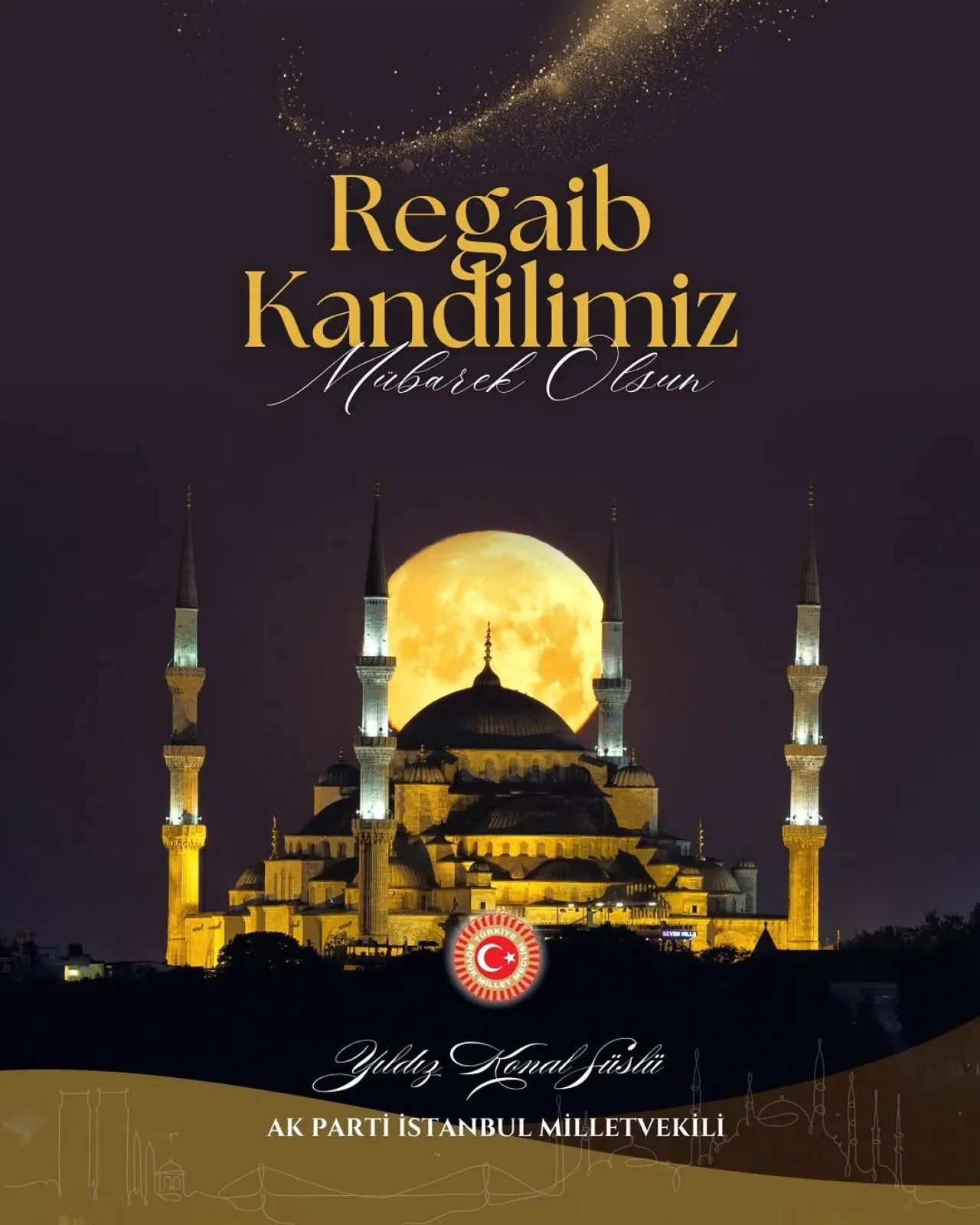AK Partili Süslü'den Regaip Kandili Mesajı: Huzur ve Barış Vurgusu AK Partili Süslü'den Regaip Kandili Mesajı: Huzur ve Barış Vurgusu