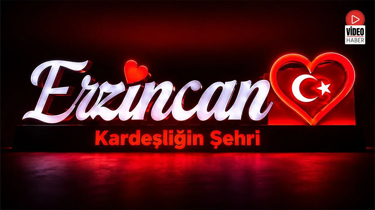 Erzincan'da Geceyi Aydınlatan Manzara: 'Kardeşliğin Şehri' Yazısı Erzincan'da Geceyi Aydınlatan Manzara: 'Kardeşliğin Şehri' Yazısı