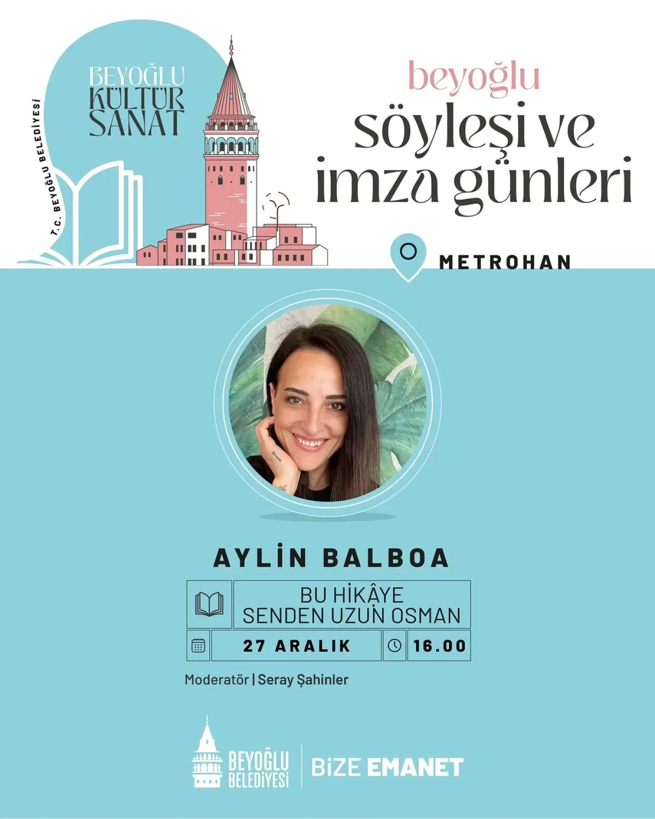 Beyoğlu'nda Edebiyat Rüzgarı: Aylin Balboa Okurlarıyla Buluşuyor Beyoğlu'nda Edebiyat Rüzgarı: Aylin Balboa Okurlarıyla Buluşuyor