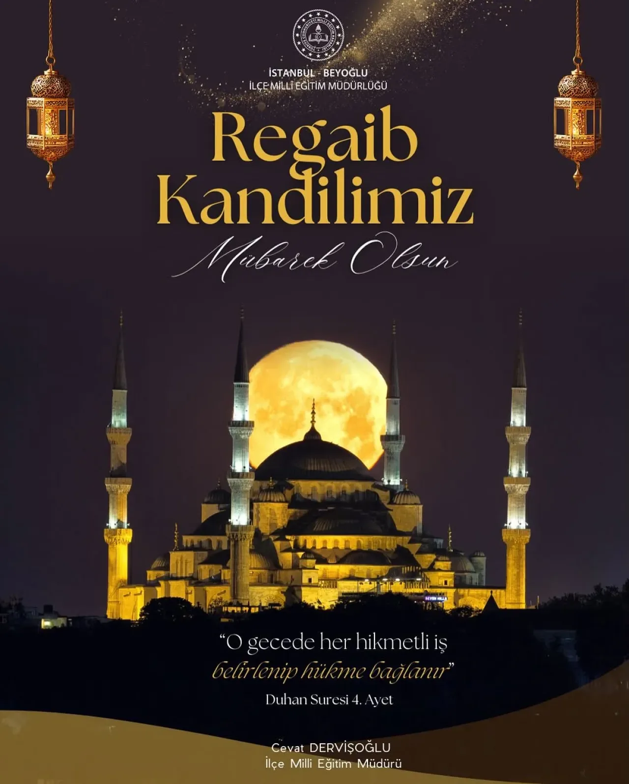 Beyoğlu'nda Eğitim Camiası Regaip Kandili'ni Kutladı Beyoğlu'nda Eğitim Camiası Regaip Kandili'ni Kutladı