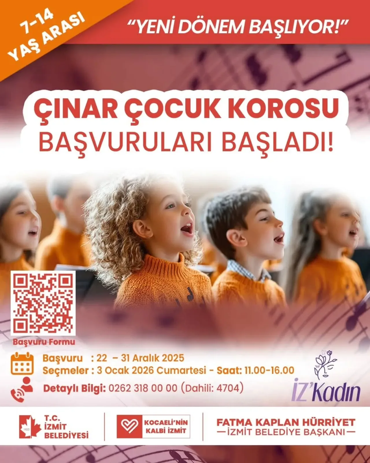 İzmit'te Çınar Çocuk Korosu İçin Kayıtlar Başladı İzmit'te Çınar Çocuk Korosu İçin Kayıtlar Başladı