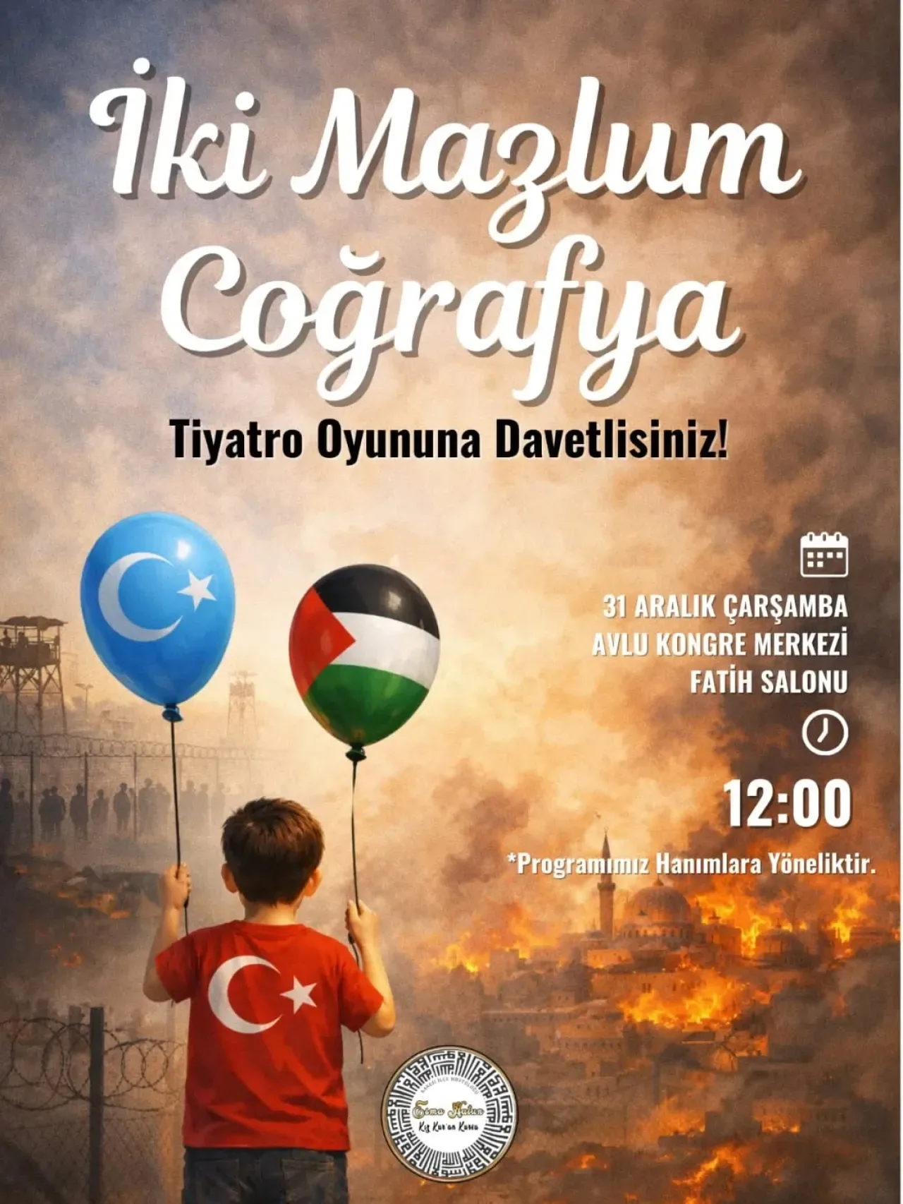 Esma Hatun Kız Kur'an Kursu Öğrencilerinden Anlamlı Tiyatro: "İki Mazlum Coğrafya" Esma Hatun Kız Kur'an Kursu Öğrencilerinden Anlamlı Tiyatro: "İki Mazlum Coğrafya"