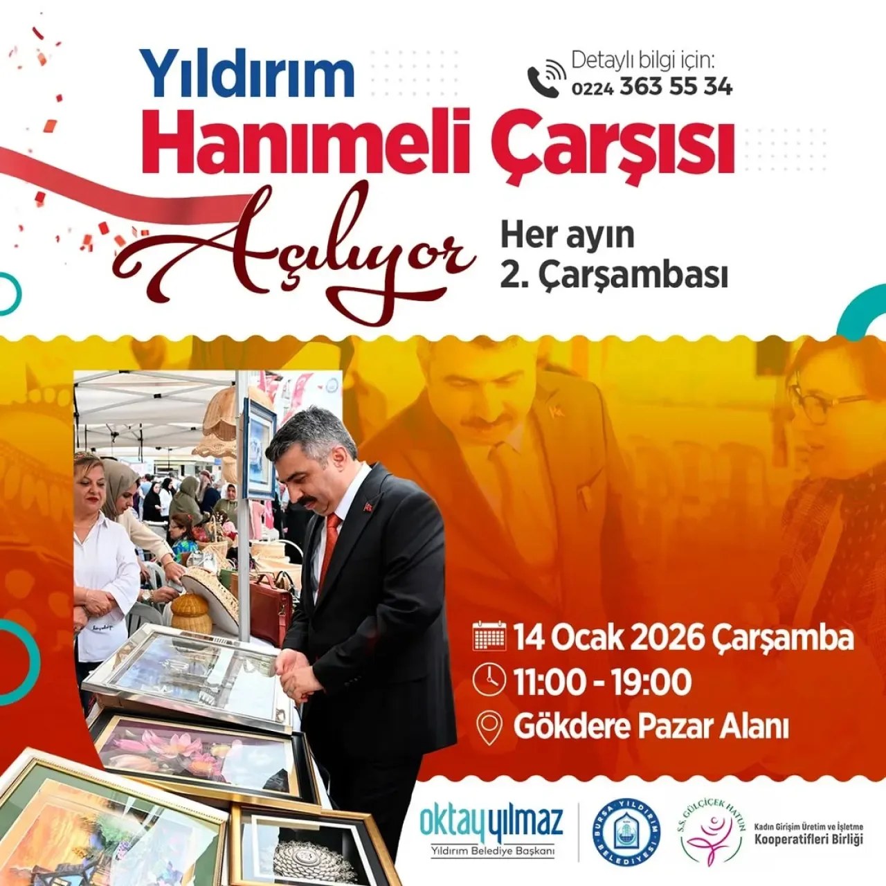 Yıldırım'da Üreten Kadınlara Özel Pazar: Hanımeli Çarşısı Açılıyor Yıldırım'da Üreten Kadınlara Özel Pazar: Hanımeli Çarşısı Açılıyor