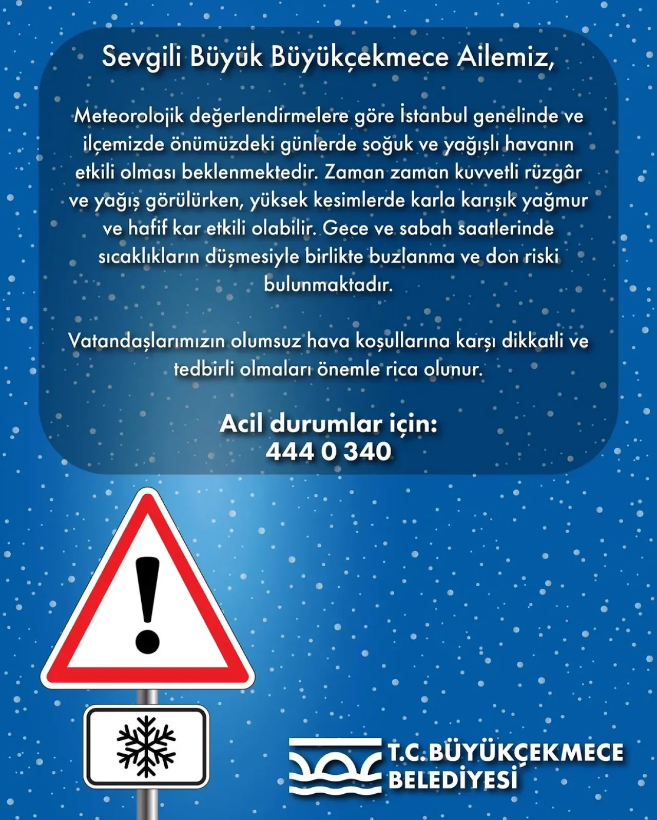 Büyükçekmece'de Kuvvetli Rüzgar ve Kar Yağışı Bekleniyor: Buzlanma Uyarısı Büyükçekmece'de Kuvvetli Rüzgar ve Kar Yağışı Bekleniyor: Buzlanma Uyarısı