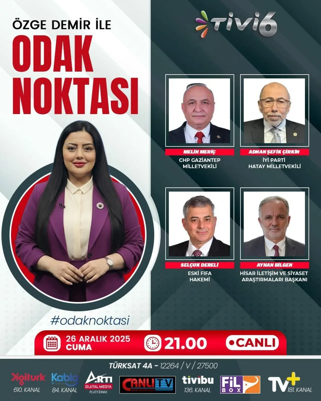 Melih Meriç, Bugün Akşam Ekranlara Geliyor: Gündemin Sıcak Başlıkları Masaya Yatırılacak Melih Meriç, Bugün Akşam Ekranlara Geliyor: Gündemin Sıcak Başlıkları Masaya Yatırılacak