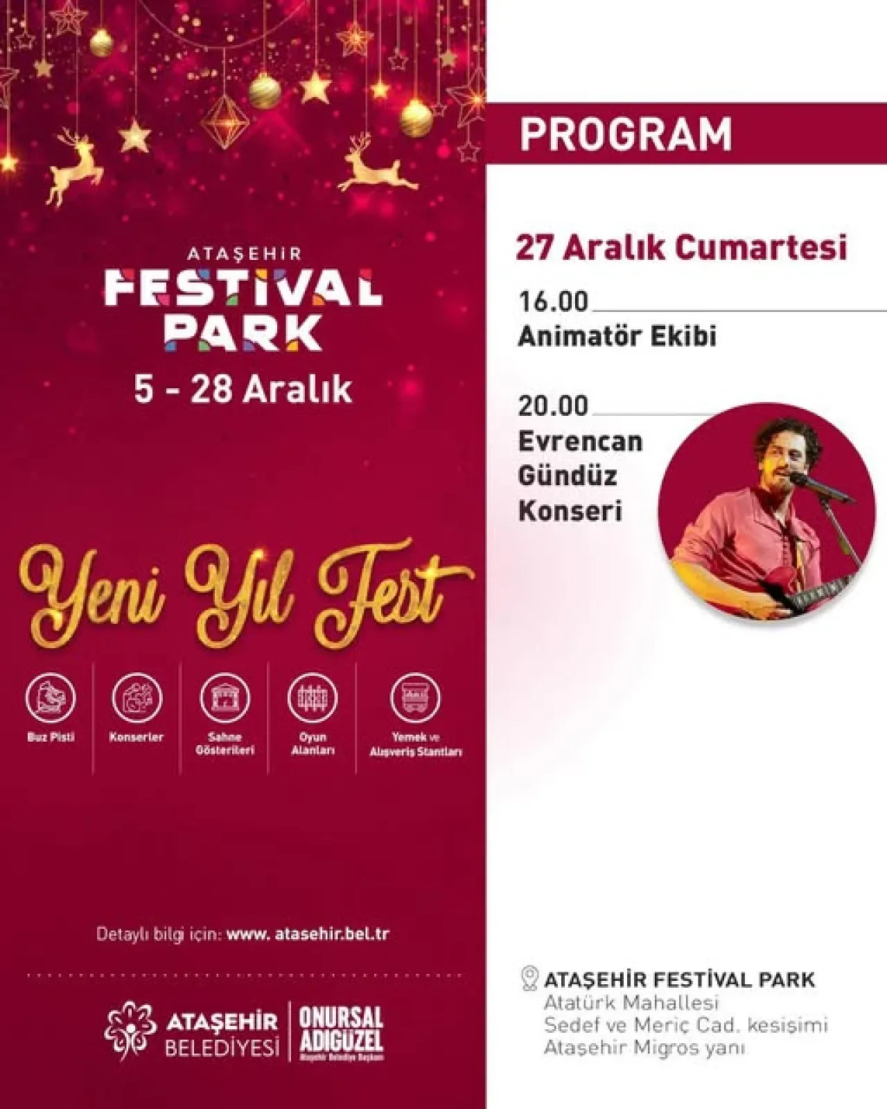 Ataşehir'de Yılbaşı Coşkusu Festival Park'ta Son Günlerini Yaşıyor Ataşehir'de Yılbaşı Coşkusu Festival Park'ta Son Günlerini Yaşıyor