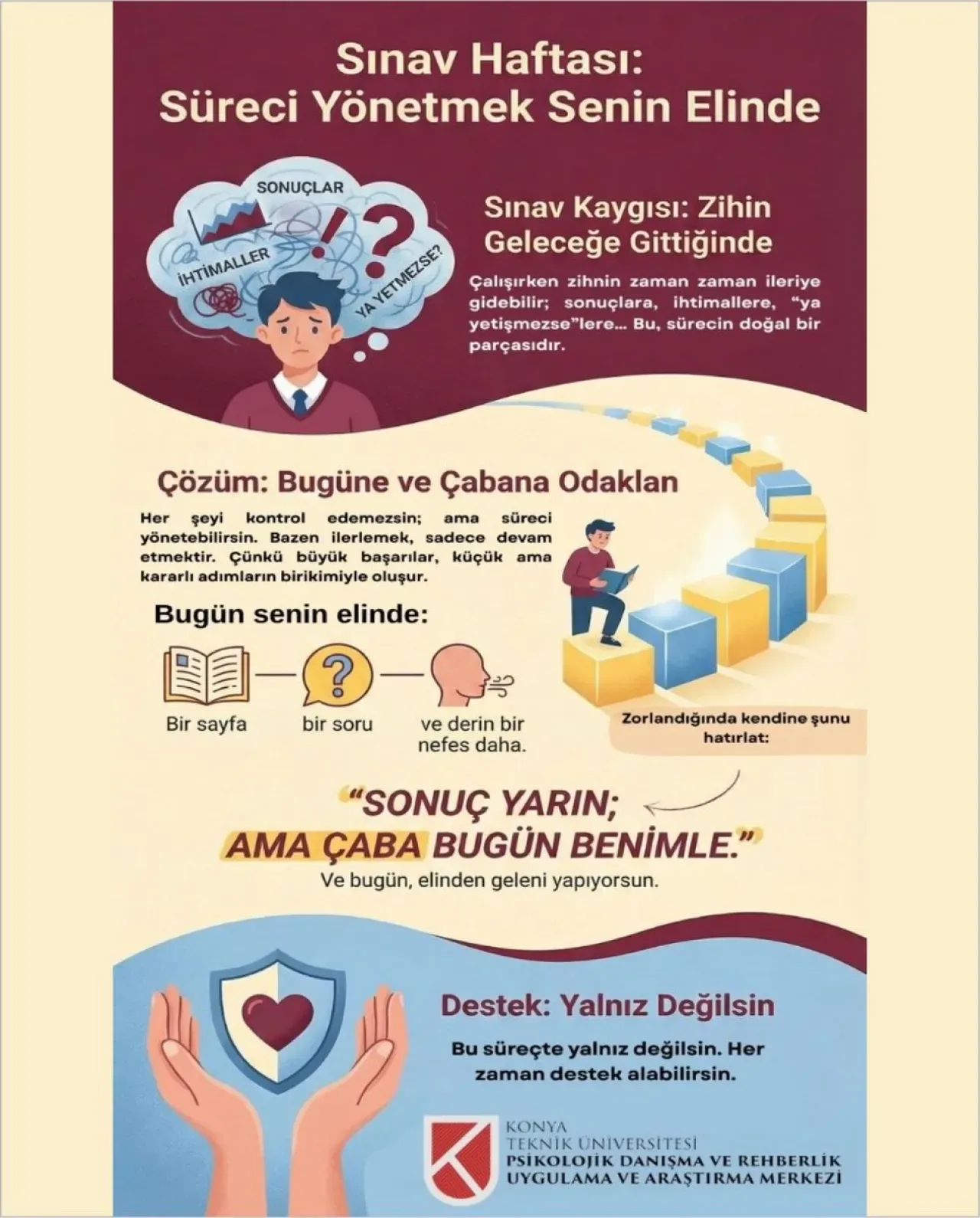 Konya Teknik Üniversitesi'nden Sınav Kaygısıyla Başa Çıkma Çağrısı Konya Teknik Üniversitesi'nden Sınav Kaygısıyla Başa Çıkma Çağrısı