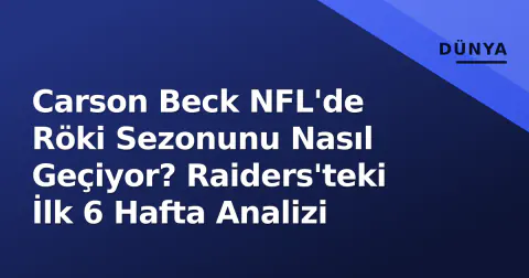Carson Beck NFL'de Röki Sezonunu Nasıl Geçiyor? Raiders'teki İlk 6 Hafta Analizi