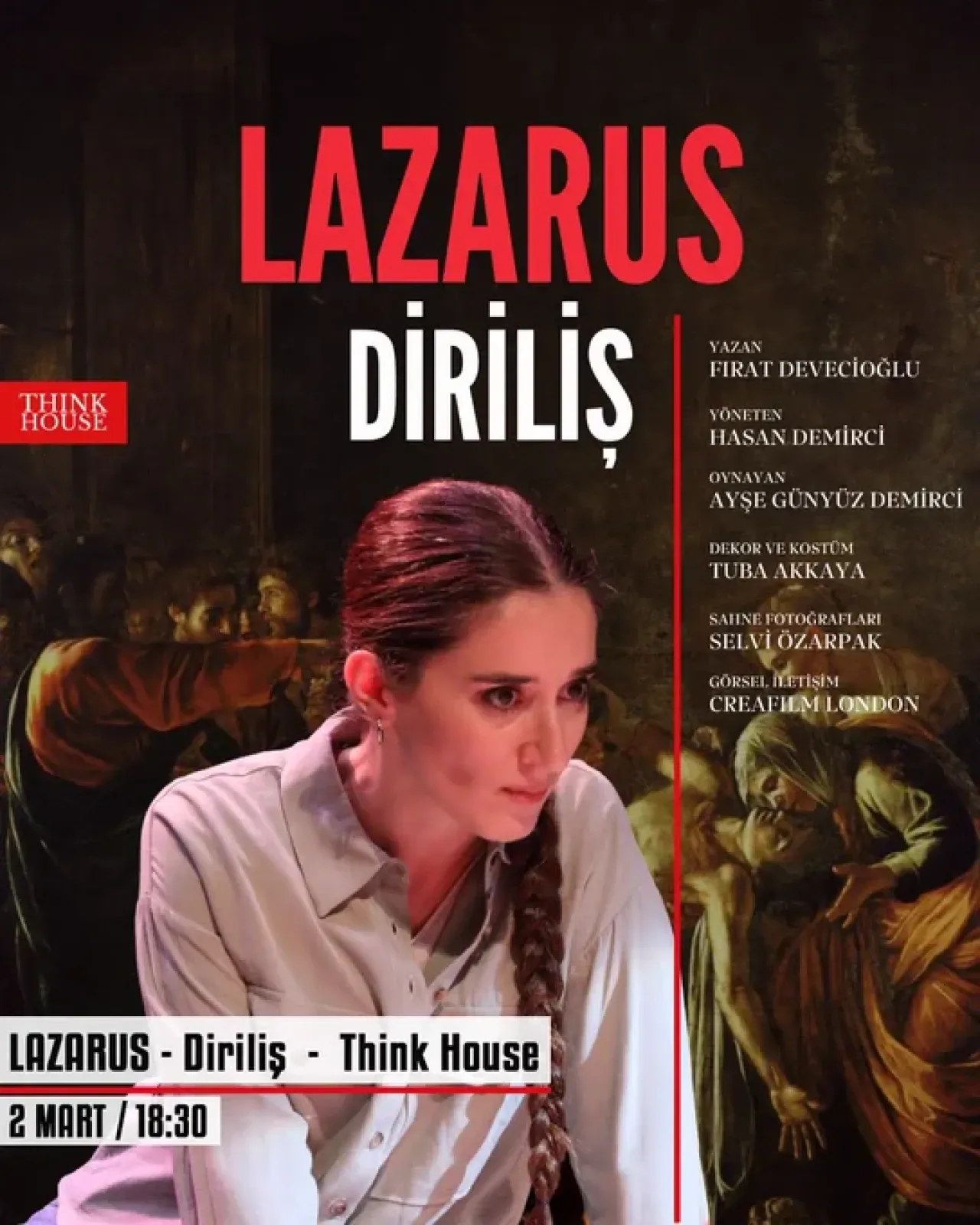 Moda Sahnesi'nde "Lazarus Diriliş" ile Unutulmaz Bir Tiyatro Gecesi Moda Sahnesi'nde "Lazarus Diriliş" ile Unutulmaz Bir Tiyatro Gecesi