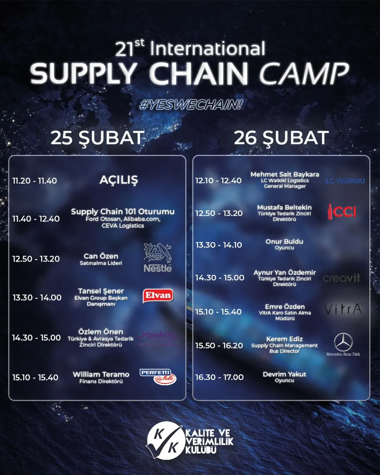 21st International Supply Chain Camp Başlıyor: Tedarik Zinciri Liderleri Bir Araya Geliyor 21st International Supply Chain Camp Başlıyor: Tedarik Zinciri Liderleri Bir Araya Geliyor