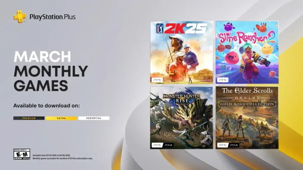 PS Plus Mart Ayı Oyunları Açıklandı: PGA Tour 2K25 ve Monster Hunter Rise Gibi Büyük İsimler Geliyor! PS Plus Mart Ayı Oyunları Açıklandı: PGA Tour 2K25 ve Monster Hunter Rise Gibi Büyük İsimler Geliyor!