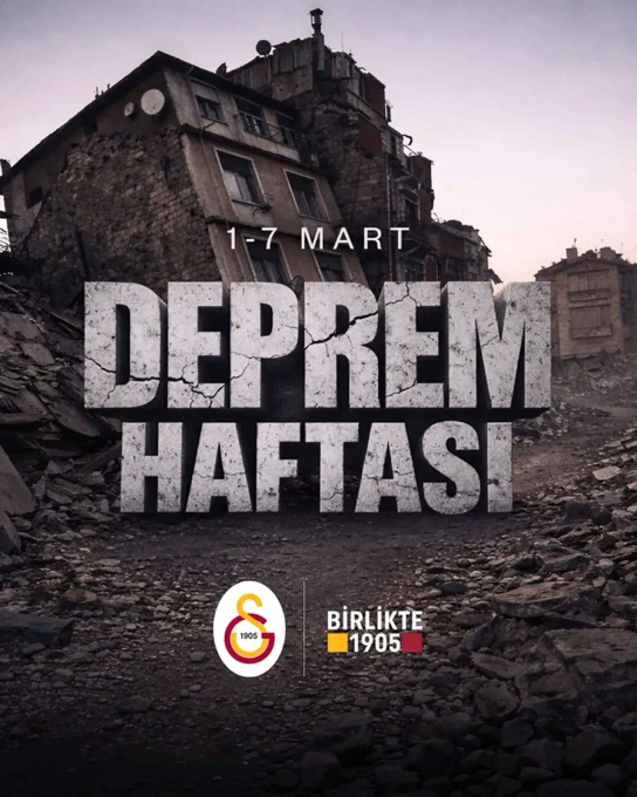 Galatasaray'dan Deprem Haftası'nda Anlamlı Mesaj: "Bu Destek Hiç Bitmeyecek" Galatasaray'dan Deprem Haftası'nda Anlamlı Mesaj: "Bu Destek Hiç Bitmeyecek"