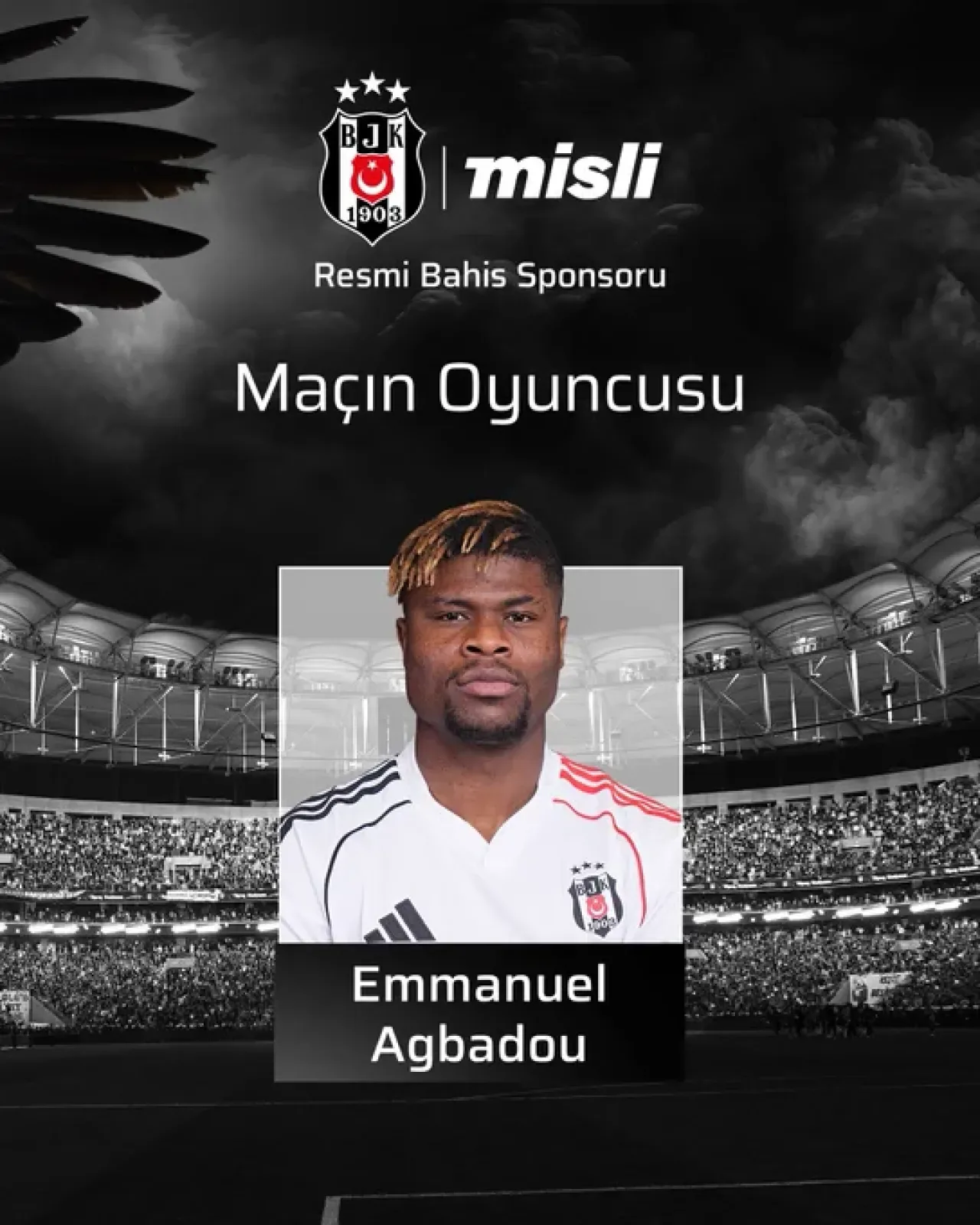 Beşiktaş'ta Maçın Oyuncusu Emmanuel Agbadou Oldu Beşiktaş'ta Maçın Oyuncusu Emmanuel Agbadou Oldu