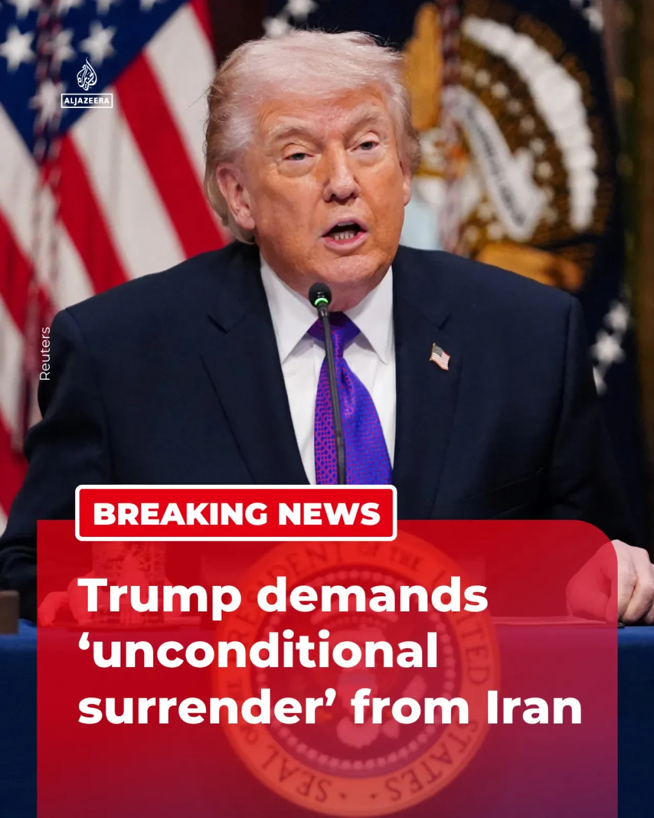 Trump'tan İran İçin Sert Çıkış: "Koşulsuz Teslim Olmadan Anlaşma Yok" Trump'tan İran İçin Sert Çıkış: "Koşulsuz Teslim Olmadan Anlaşma Yok"