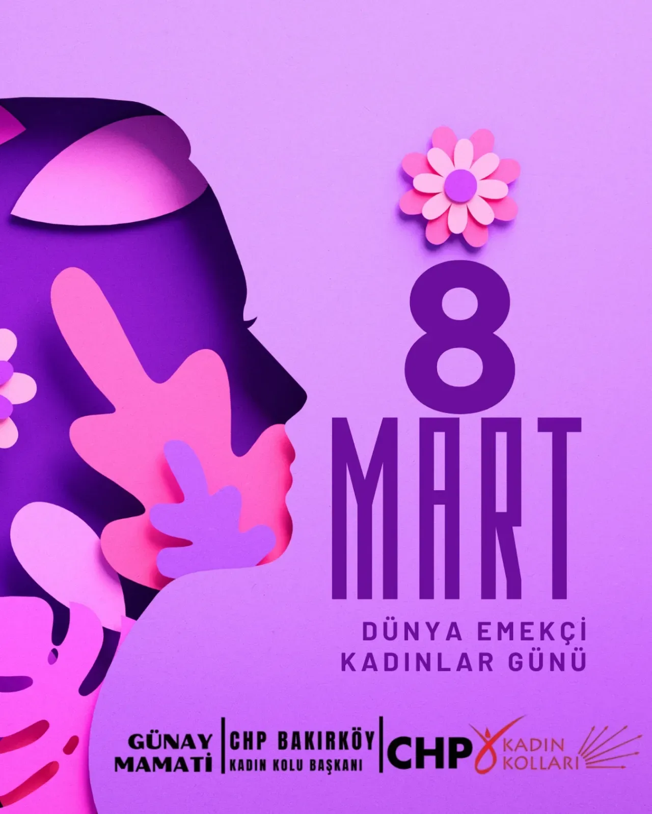 CHP Bakırköy Kadın Kolları'ndan 8 Mart Mesajı: "Susmayacağız, Mücadeleye Devam" CHP Bakırköy Kadın Kolları'ndan 8 Mart Mesajı: "Susmayacağız, Mücadeleye Devam"
