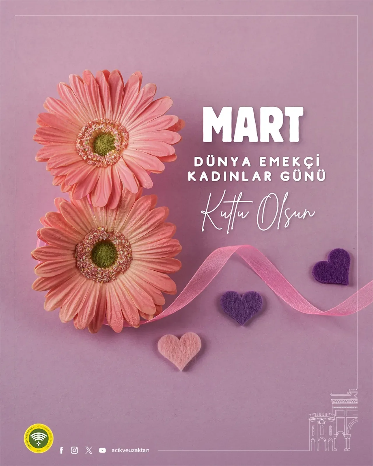 8 Mart Dünya Kadınlar Günü'nde İstanbul Üniversitesi AUZEF'ten Anlamlı Mesaj 8 Mart Dünya Kadınlar Günü'nde İstanbul Üniversitesi AUZEF'ten Anlamlı Mesaj
