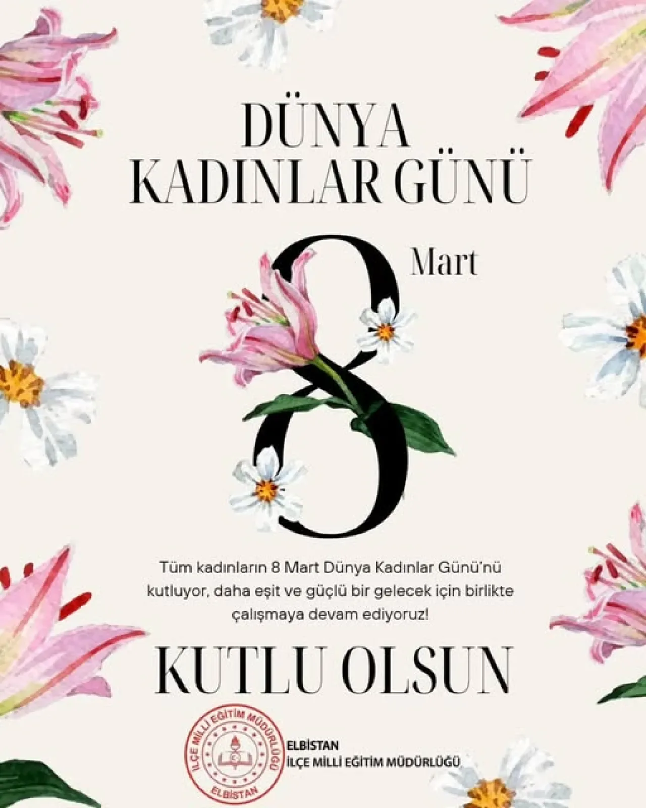 Elbistan'da 8 Mart Dünya Kadınlar Günü Coşkuyla Kutlandı Elbistan'da 8 Mart Dünya Kadınlar Günü Coşkuyla Kutlandı