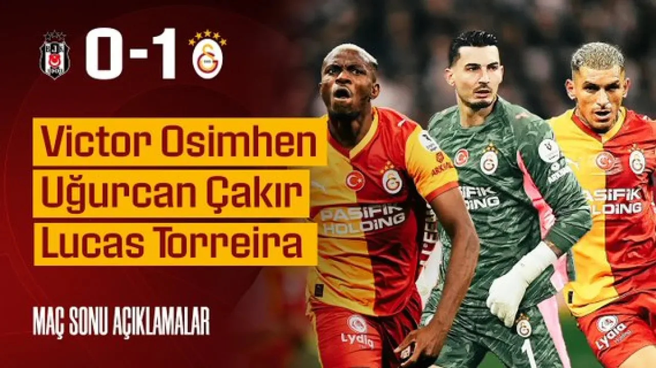 Galatasaray'ın Yıldızları Maç Sonu Açıklamalarıyla Gündemde: Osimhen, Uğurcan ve Torreira Ne Dedi? Galatasaray'ın Yıldızları Maç Sonu Açıklamalarıyla Gündemde: Osimhen, Uğurcan ve Torreira Ne Dedi?