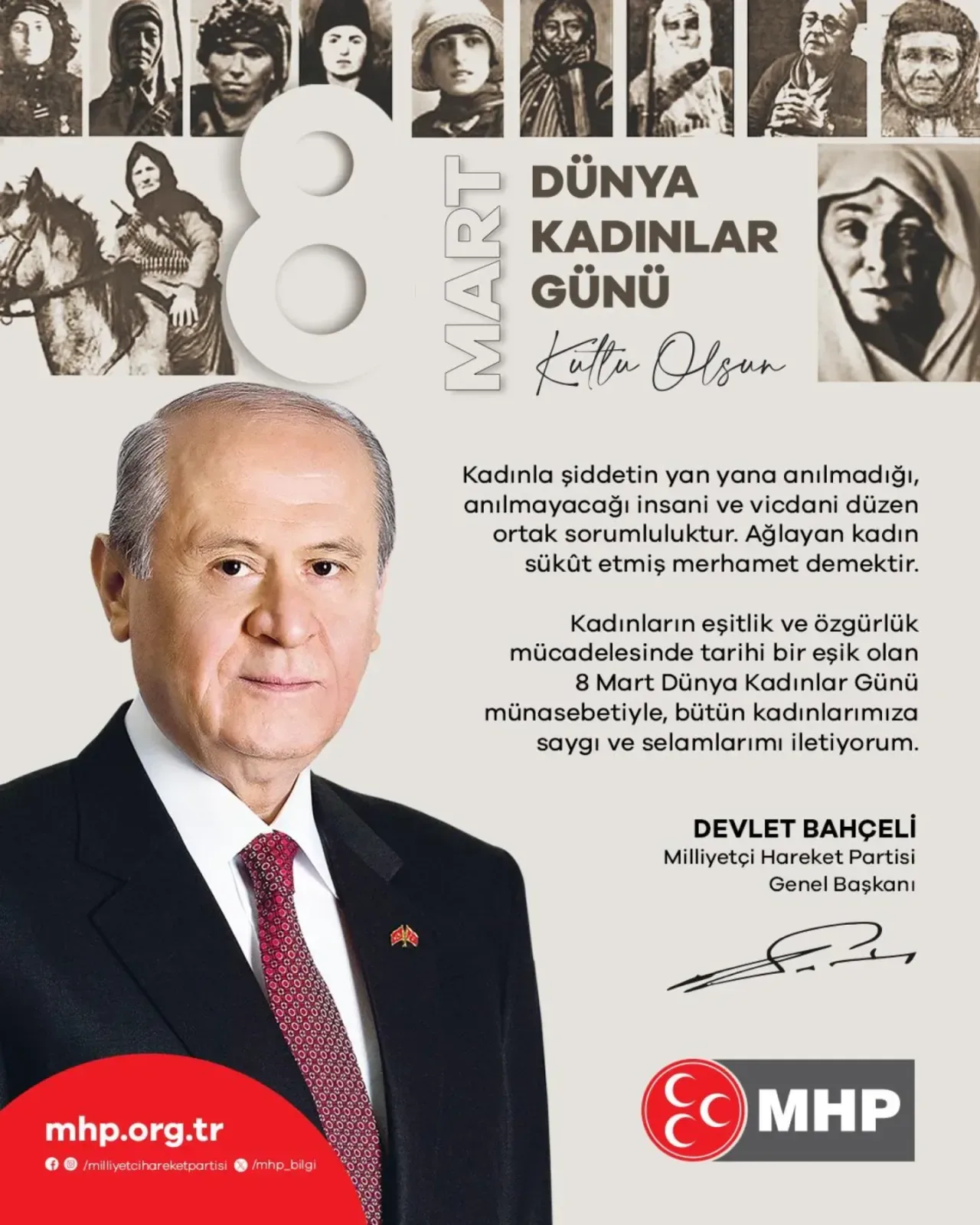 MHP Muratpaşa'dan 8 Mart Dünya Kadınlar Günü Mesajı MHP Muratpaşa'dan 8 Mart Dünya Kadınlar Günü Mesajı
