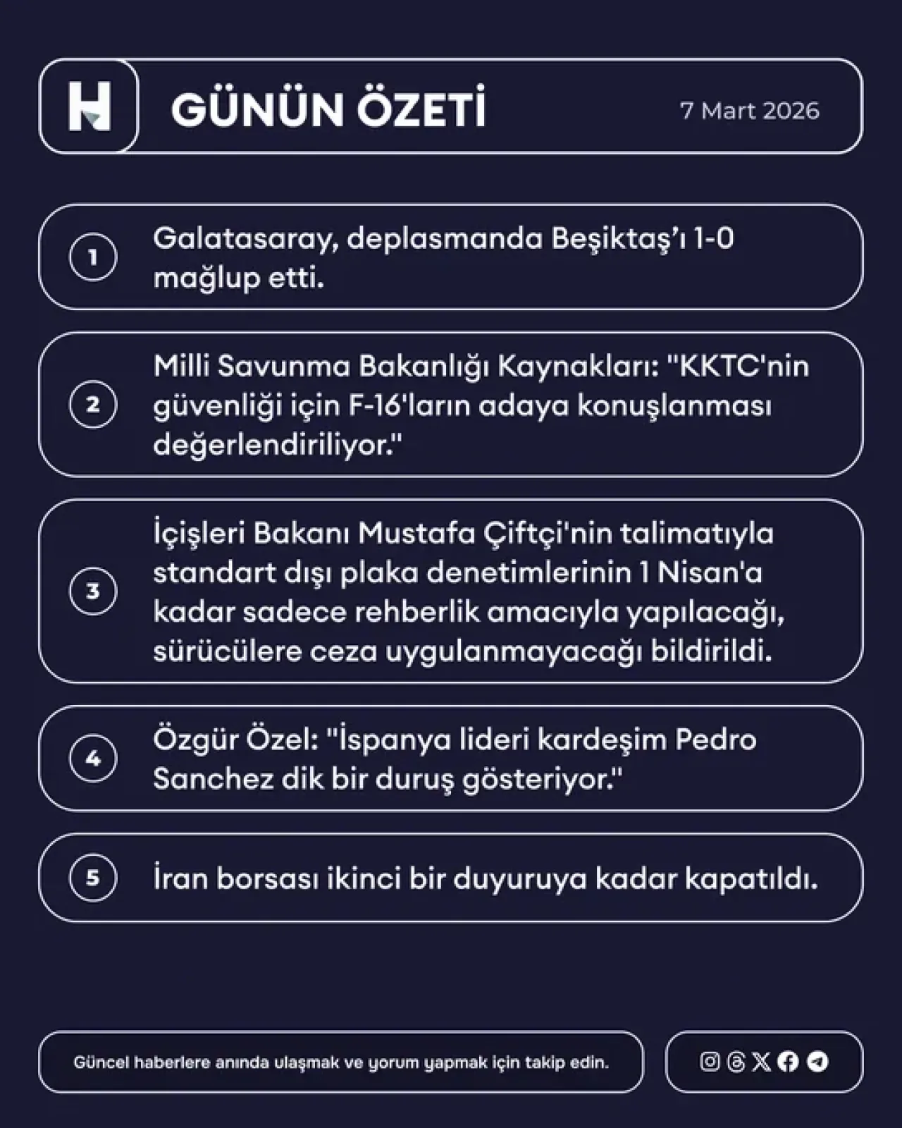 7 Mart 2026 Gündemi: Türkiye'de Bugün Neler Oldu? 7 Mart 2026 Gündemi: Türkiye'de Bugün Neler Oldu?