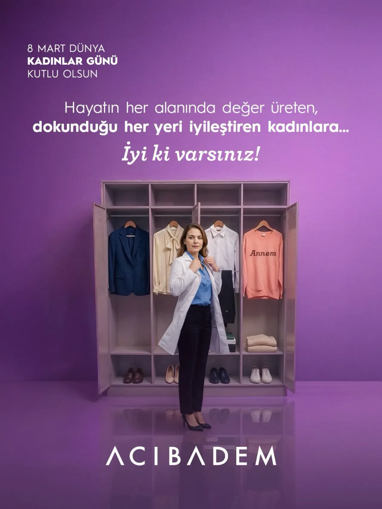 Acıbadem'dan 8 Mart Mesajı: "İyi Ki Varsınız" Acıbadem'dan 8 Mart Mesajı: "İyi Ki Varsınız"