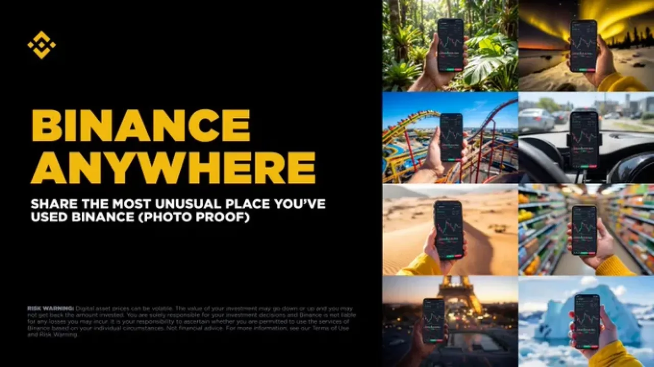 Binance, Kullanıcılarından En Yaratıcı Kullanım Alanlarını Arıyor: BinanceAnywhere Yarışması Başladı! Binance, Kullanıcılarından En Yaratıcı Kullanım Alanlarını Arıyor: BinanceAnywhere Yarışması Başladı!
