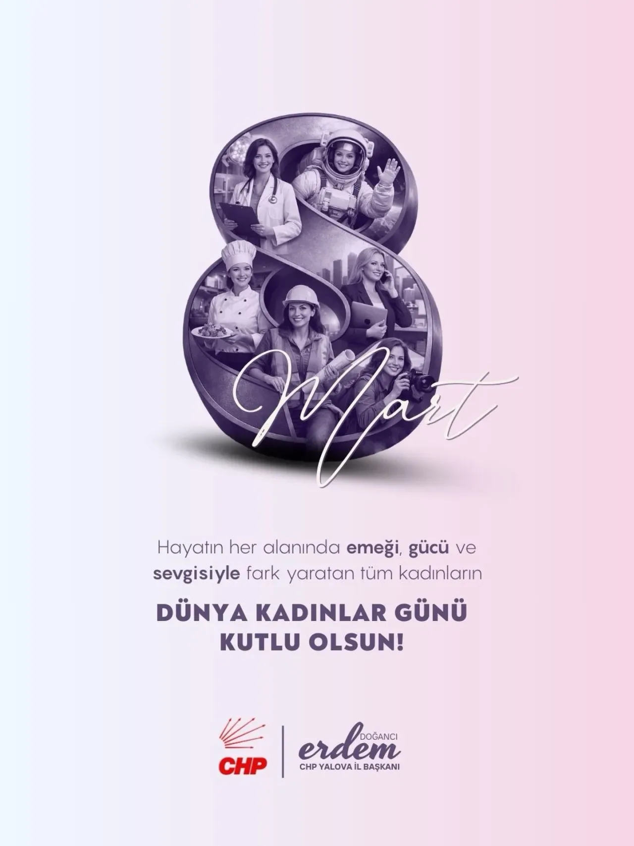 CHP İl Başkanı Doğancı'dan 8 Mart Mesajı: "Eşitlik ve Dayanışma Günü" CHP İl Başkanı Doğancı'dan 8 Mart Mesajı: "Eşitlik ve Dayanışma Günü"