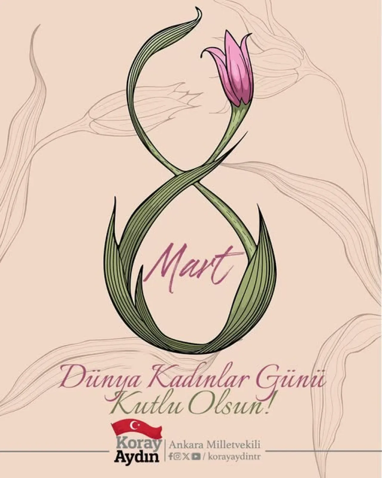 Koray Aydın'dan 8 Mart Mesajı: "Kadının Emeği ve Mücadelesi Toplumu İnşa Eder" Koray Aydın'dan 8 Mart Mesajı: "Kadının Emeği ve Mücadelesi Toplumu İnşa Eder"