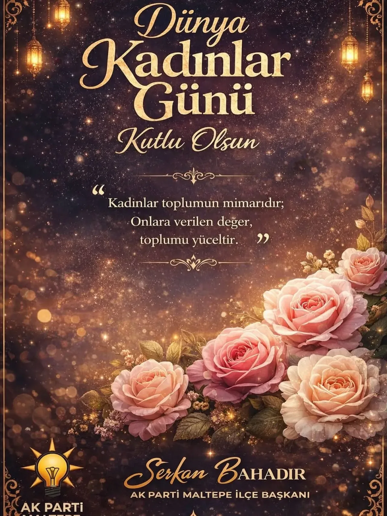 AK Parti Maltepe'den 8 Mart Mesajı: "Kadınlar Topluma Güç Katıyor" AK Parti Maltepe'den 8 Mart Mesajı: "Kadınlar Topluma Güç Katıyor"
