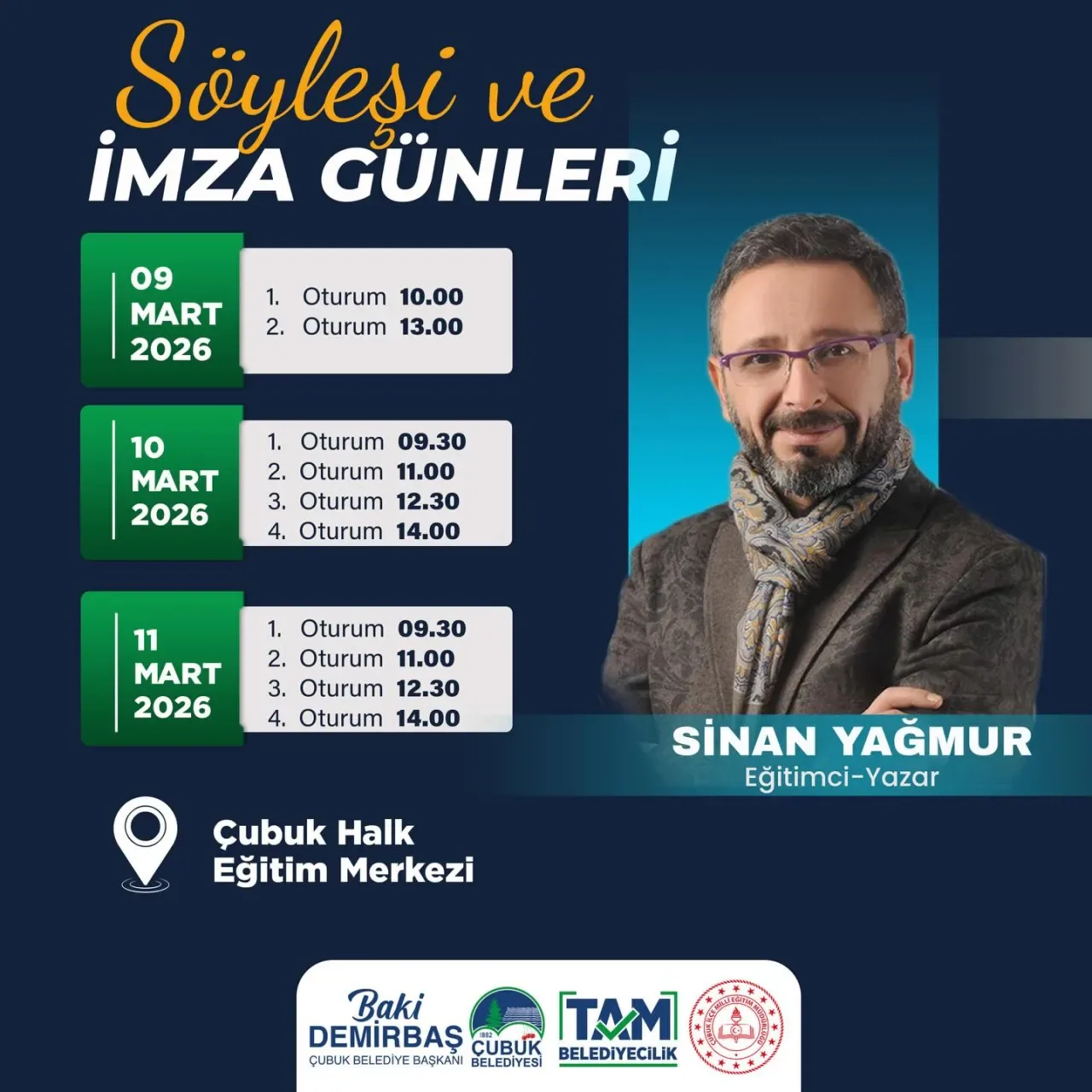 Eğitimci Yazar Sinan Yağmur, Çubuk'ta Hayranlarıyla Buluşuyor Eğitimci Yazar Sinan Yağmur, Çubuk'ta Hayranlarıyla Buluşuyor