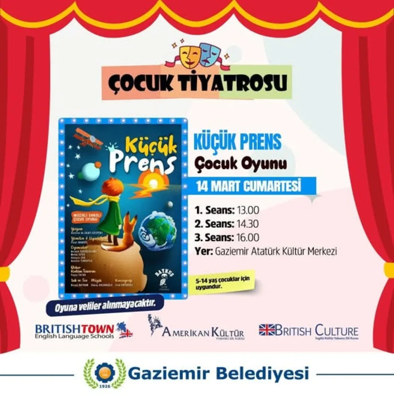 Küçük Prens, Gaziemir'de Çocuklarla Buluşacak Küçük Prens, Gaziemir'de Çocuklarla Buluşacak