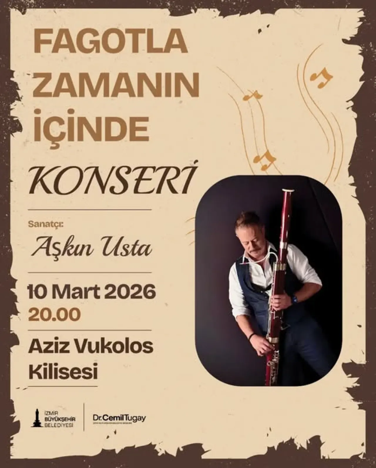 Fagotun Zamansız Tınıları Aziz Vukolos'ta Yankılanacak Fagotun Zamansız Tınıları Aziz Vukolos'ta Yankılanacak