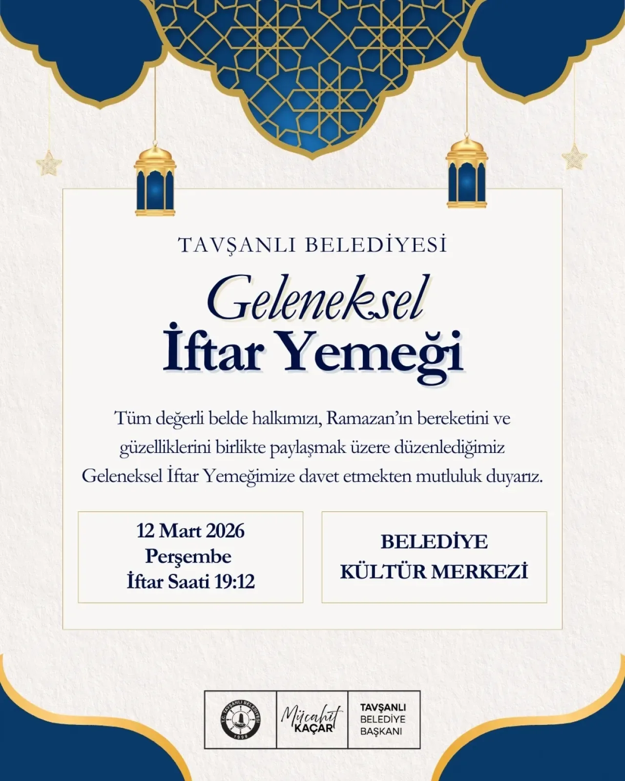 Tavşanlı Belediyesi'nden Ramazan'da Birlik ve Beraberlik Sofrası Tavşanlı Belediyesi'nden Ramazan'da Birlik ve Beraberlik Sofrası