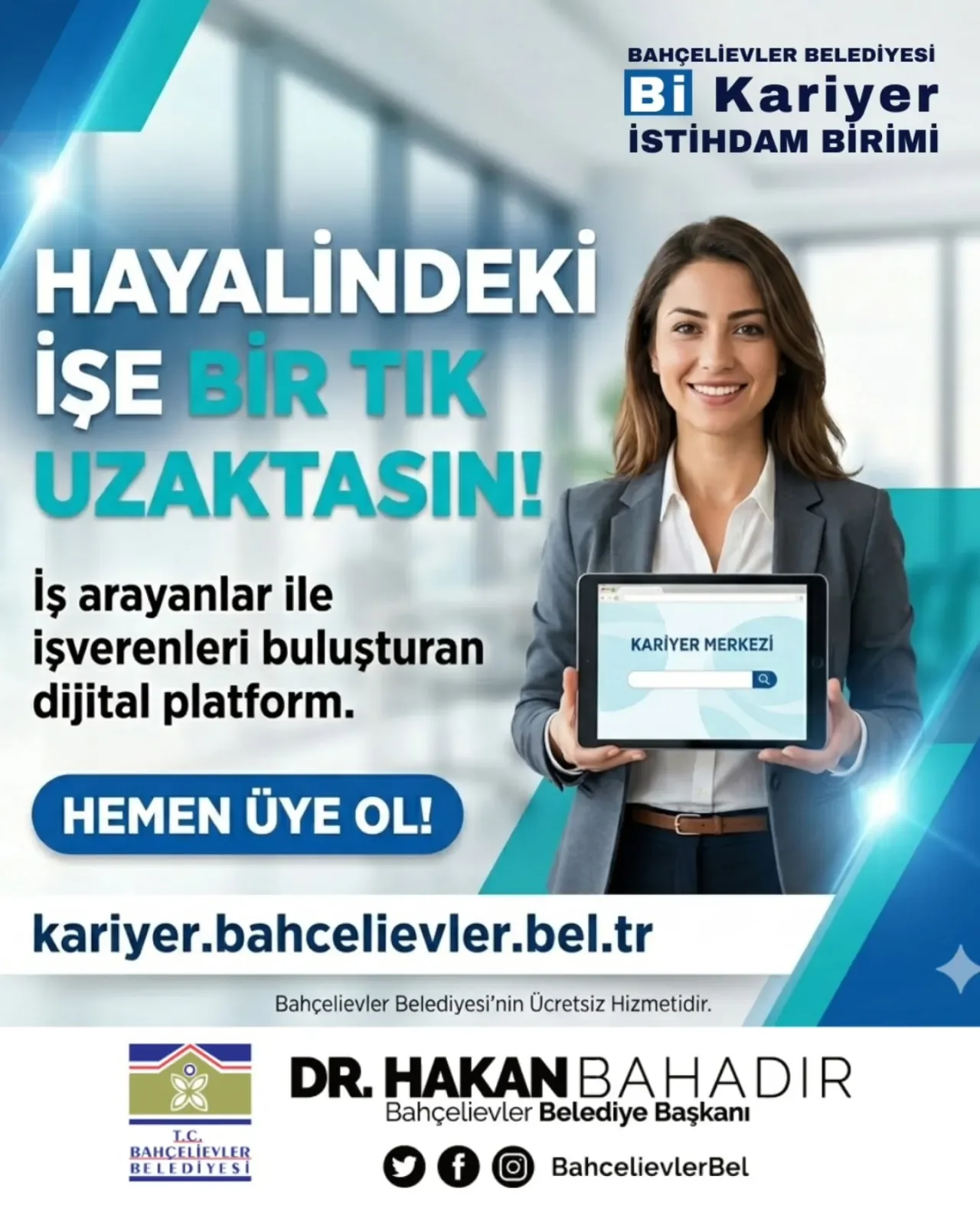 Bahçelievler Belediyesi, İş Arayan ve İşverenleri Ücretsiz Platformda Buluşturuyor Bahçelievler Belediyesi, İş Arayan ve İşverenleri Ücretsiz Platformda Buluşturuyor