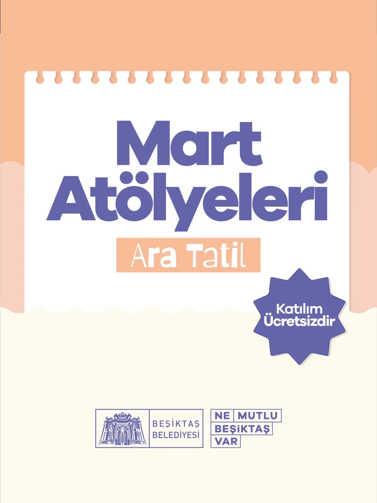 Beşiktaş'ta Çocuklar İçin Ücretsiz Ara Tatil Atölyeleri Başlıyor! Beşiktaş'ta Çocuklar İçin Ücretsiz Ara Tatil Atölyeleri Başlıyor!