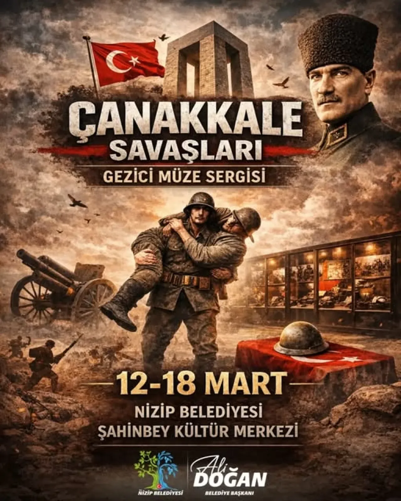 Nizip'te Tarihe Yolculuk: Çanakkale Savaşları Gezici Müzesi Kapılarını Açıyor Nizip'te Tarihe Yolculuk: Çanakkale Savaşları Gezici Müzesi Kapılarını Açıyor