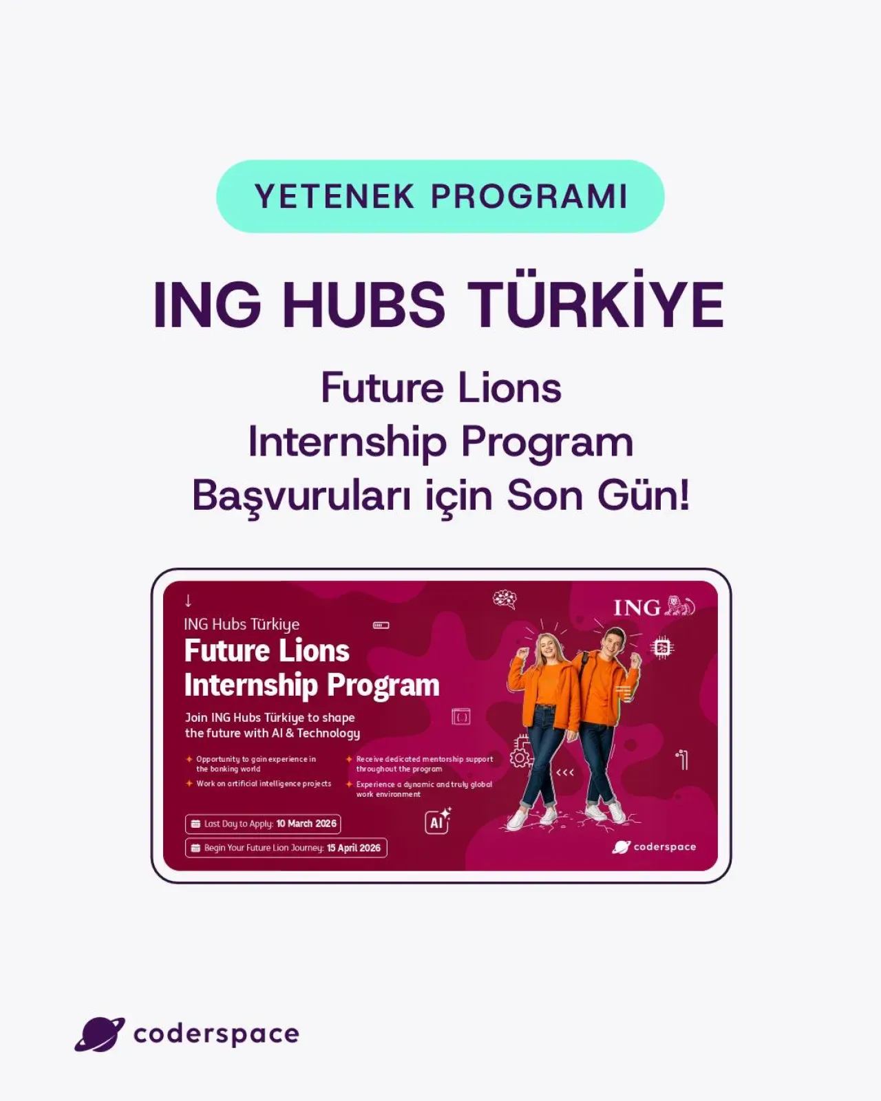 ING Hubs Türkiye Staj Programı İçin Son Başvuru Günü! ING Hubs Türkiye Staj Programı İçin Son Başvuru Günü!