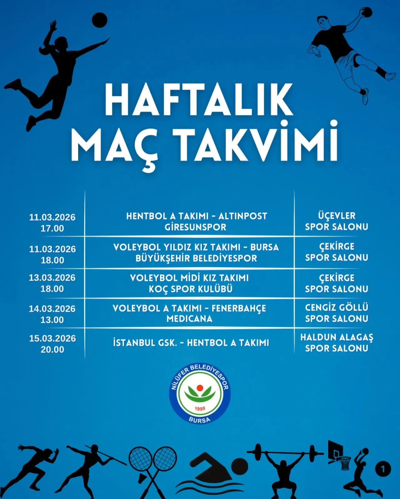 Nilüfer Belediyespor'un Yoğun Mart Programı Belli Oldu Nilüfer Belediyespor'un Yoğun Mart Programı Belli Oldu