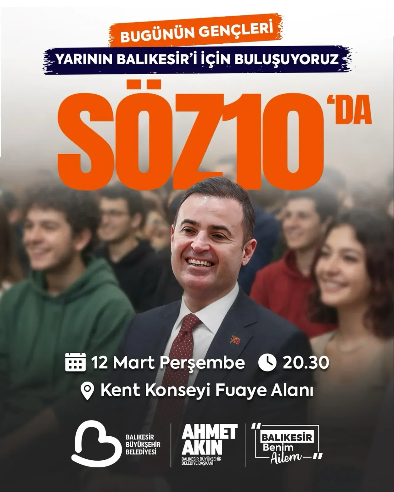 Balıkesir'in Geleceği Gençlerin Sözüyle Şekillenecek: "Söz10" Buluşması Balıkesir'in Geleceği Gençlerin Sözüyle Şekillenecek: "Söz10" Buluşması