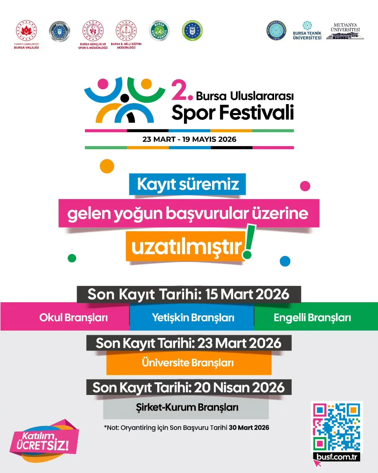 Bursa'da Spor Festivali Heyecanı: Kayıt Süresi Uzatıldı! Bursa'da Spor Festivali Heyecanı: Kayıt Süresi Uzatıldı!
