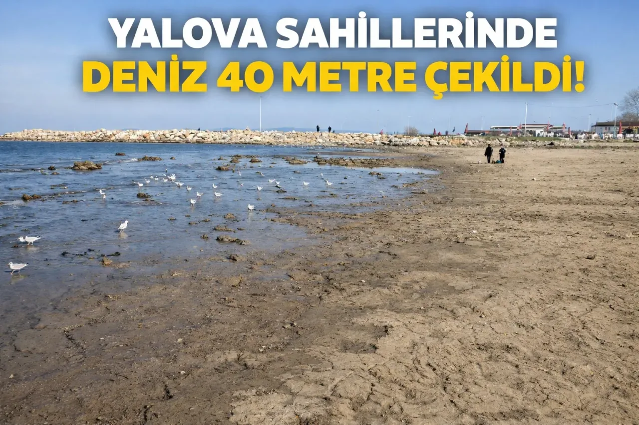 Yalova Sahillerinde Deniz 40 Metre Çekildi: Marmara'da Şaşırtan Doğa Olayı Yalova Sahillerinde Deniz 40 Metre Çekildi: Marmara'da Şaşırtan Doğa Olayı