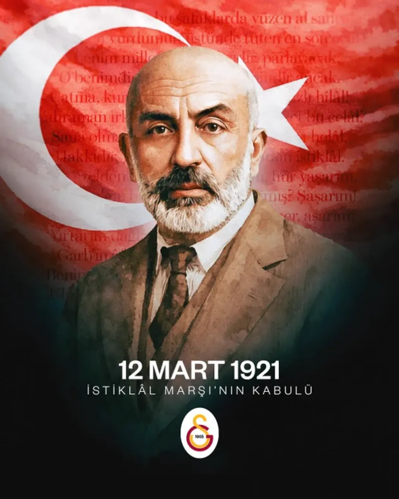 Galatasaray'dan İstiklal Marşı'nın 105. Yılında Anlamlı Mesaj Galatasaray'dan İstiklal Marşı'nın 105. Yılında Anlamlı Mesaj