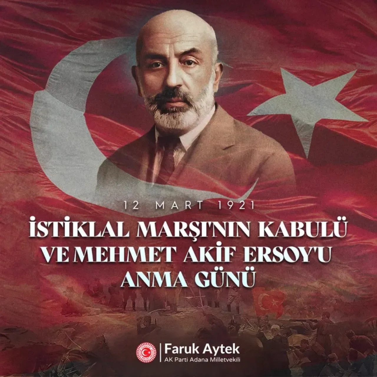 İstiklal Marşı'nın Kabulü ve Milli Şair Mehmet Akif Ersoy Anıldı İstiklal Marşı'nın Kabulü ve Milli Şair Mehmet Akif Ersoy Anıldı