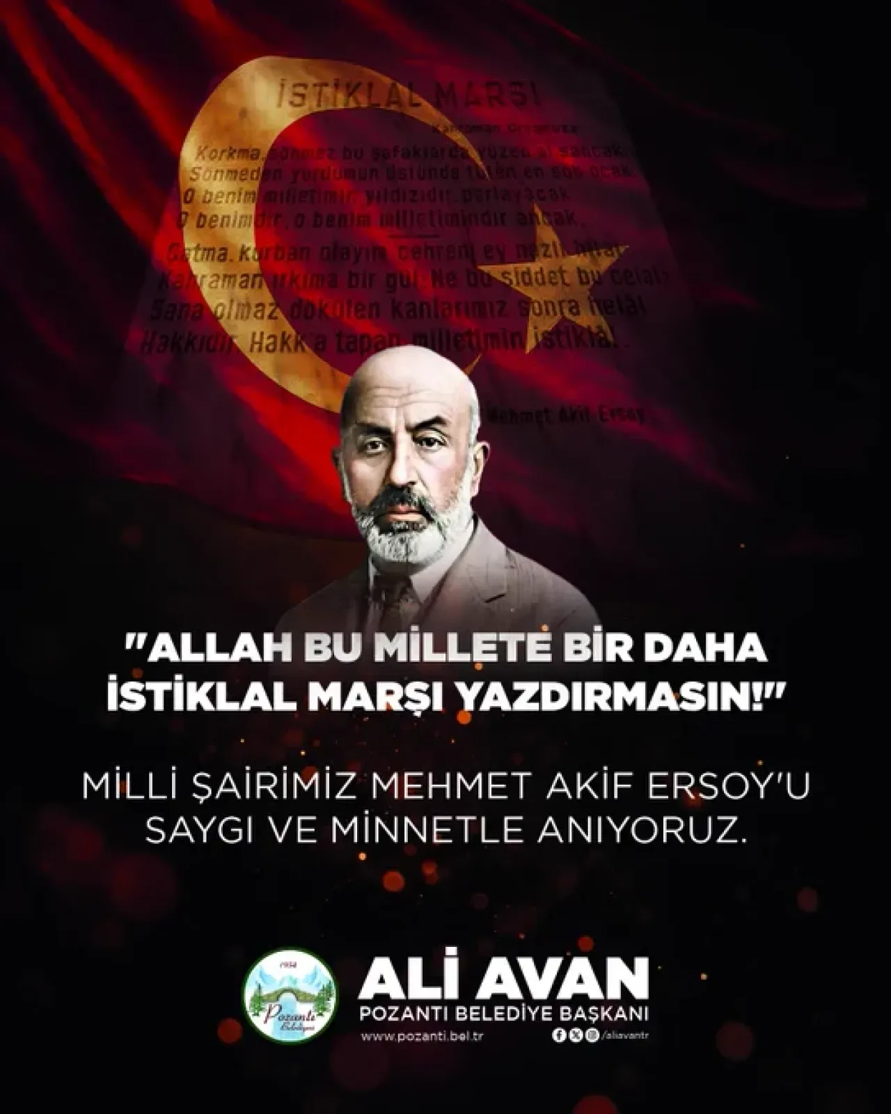 Pozantı'da İstiklal Marşı'nın 105. Yılı Coşkusu Pozantı'da İstiklal Marşı'nın 105. Yılı Coşkusu