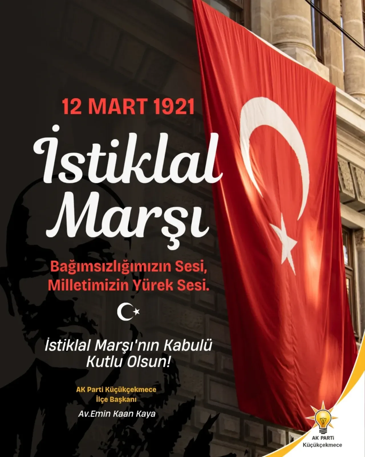 Küçükçekmece'den İstiklal Marşı'nın Kabulüne Anlamlı Vefa Küçükçekmece'den İstiklal Marşı'nın Kabulüne Anlamlı Vefa