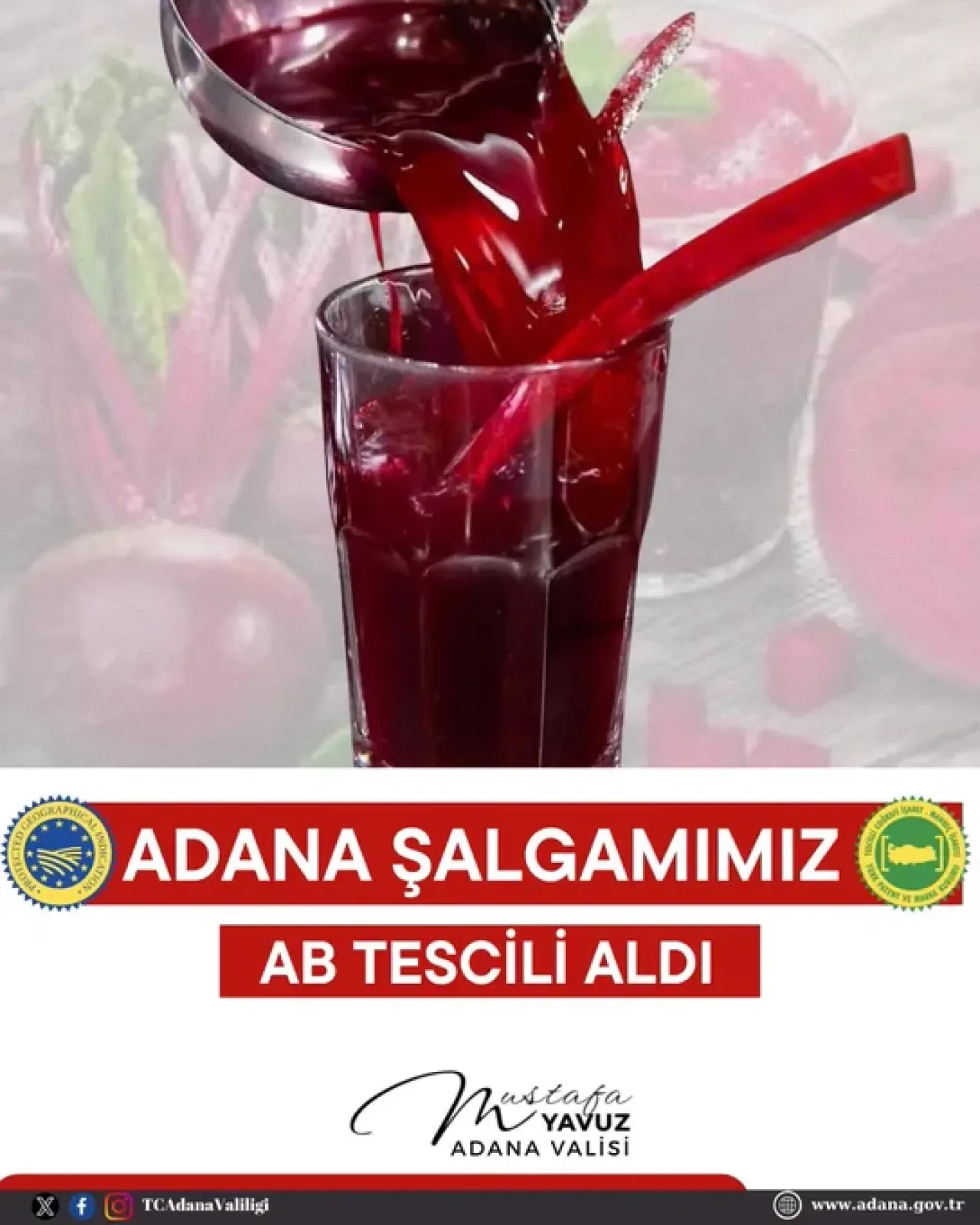 Adana Şalgamı, Avrupa Birliği'nden Coğrafi İşaret Aldı Adana Şalgamı, Avrupa Birliği'nden Coğrafi İşaret Aldı