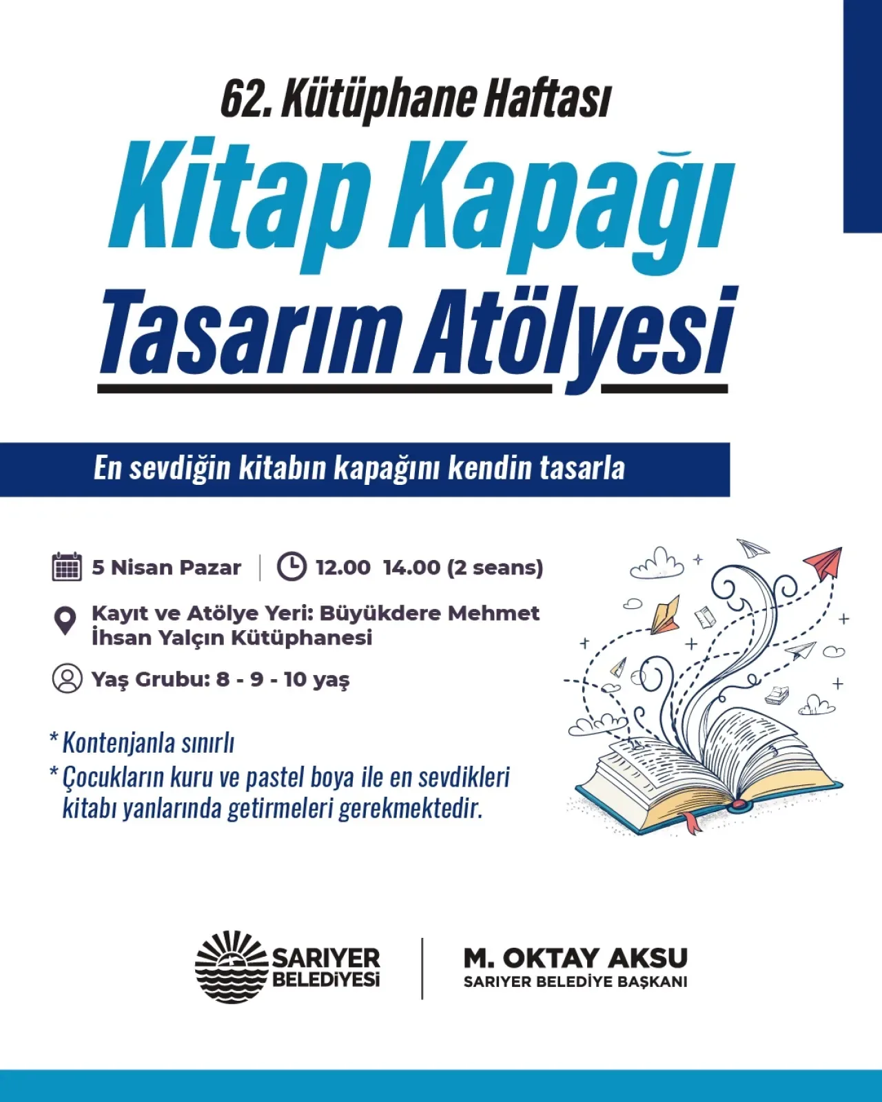 Kütüphane Haftası'nda Çocukların Hayal Dünyasına Yolculuk: Kitap Kapağı Tasarım Atölyesi Kütüphane Haftası'nda Çocukların Hayal Dünyasına Yolculuk: Kitap Kapağı Tasarım Atölyesi